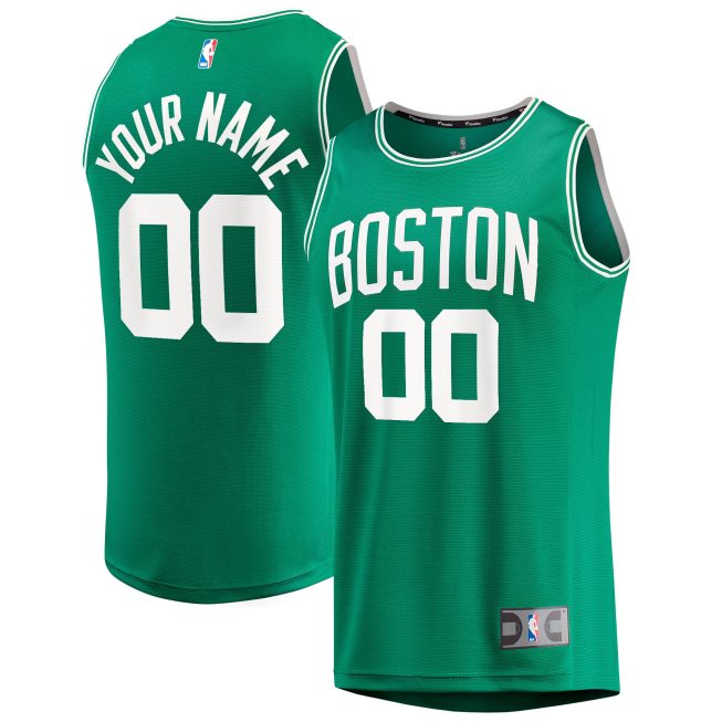 Boston Celtics Fanatics Youth Fast Break Custom Jersey - Green - Icon Edition