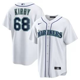 George Kirby 68 Seattle Mariners Home Men Jersey - White