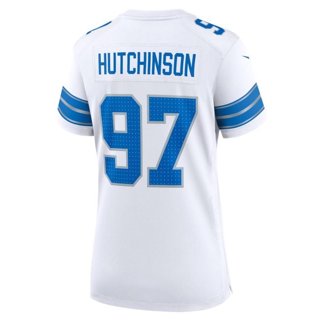 Aidan Hutchinson Detroit Lions Women's Game Jersey - White - Image 3