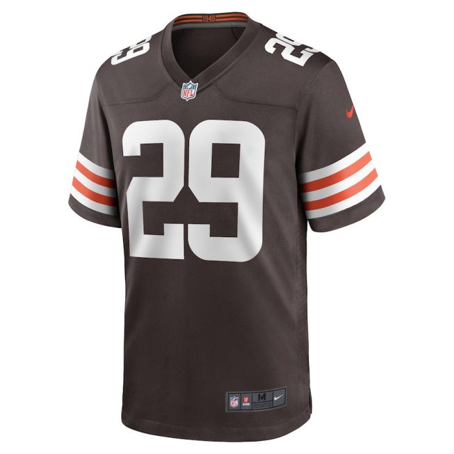 Cameron Mitchell 29 Cleveland Browns Men Team Game Jersey - Brown - Image 2