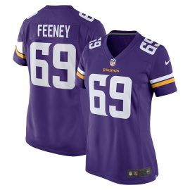Dan Feeney 69 Minnesota Vikings Team Game Women Jersey - Purple