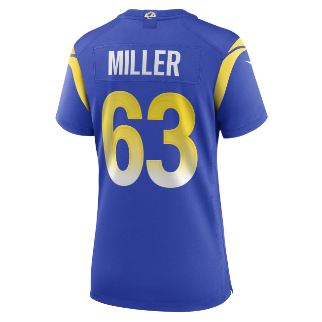 Grant Miller Los Angeles Rams Women's Game Jersey - Royal - Image 3
