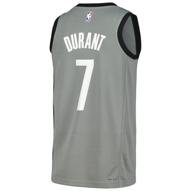Kevin Durant 7 Brooklyn Nets Swingman Player Jersey - Statement Edition - Gray - Image 3