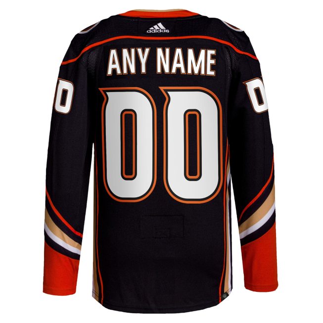 Anaheim Ducks Home Primegreen Authentic Custom Jersey - Black - Image 3