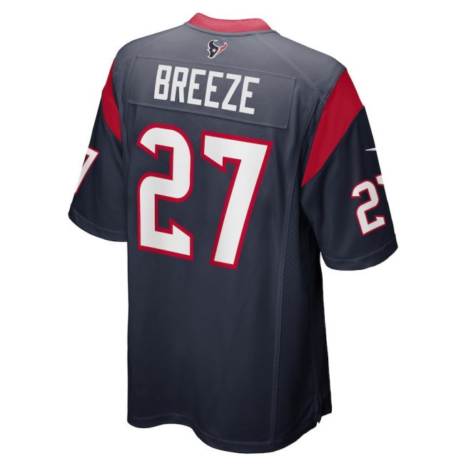 Brady Breeze 27 Houston Texans Game Men Jersey - Navy - Image 3
