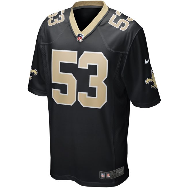 Zack Baun New Orleans Saints Game Player Jersey - Black - Image 2