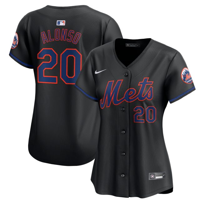 Pete Alonso New York Mets Women's Alternate Limited Player Jersey - Black