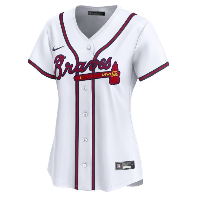 Atlanta Braves 2024 Jackie Robinson Day Home Limited Women Jersey - White - Image 2