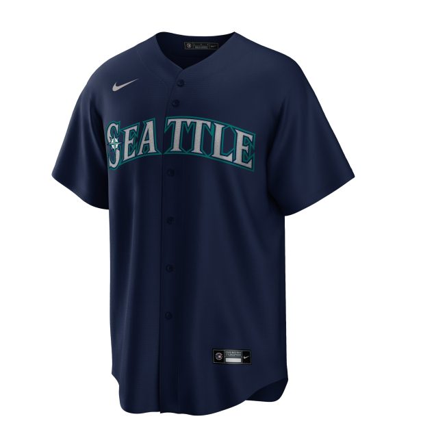 Jesse Winker Seattle Mariners Alternate Replica Player Jersey - Navy - Image 2