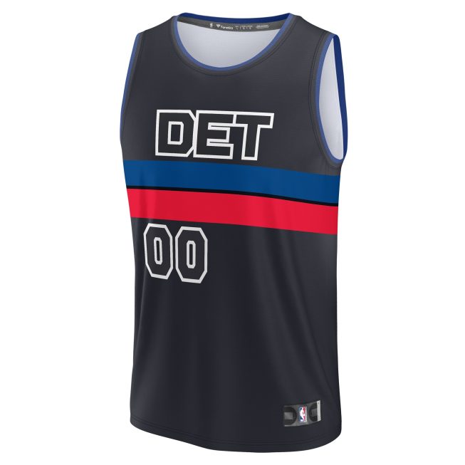 Detroit Pistons Fanatics Fast Break Custom Jersey - Charcoal - Statement Edition - Image 2