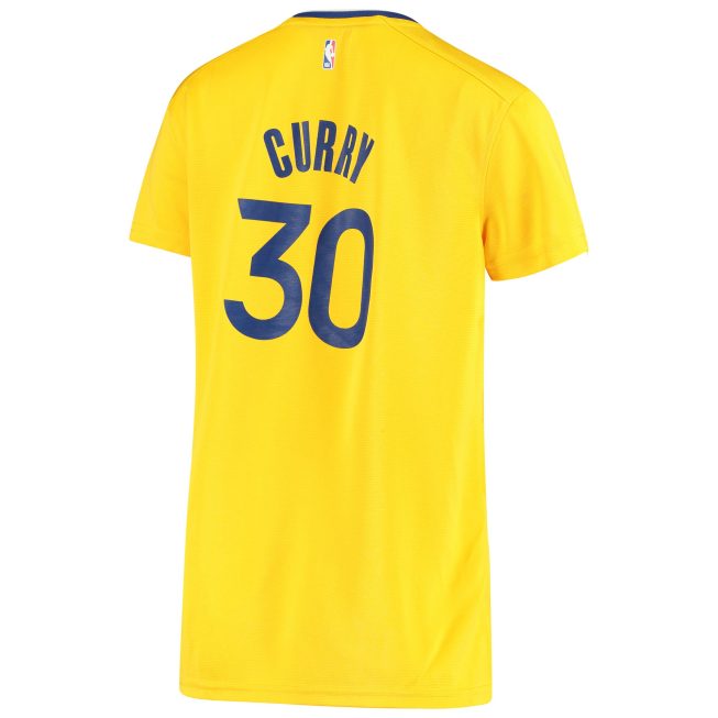 Stephen Curry Golden State Warriors Fanatics Women's Fast Break Replica Player Jersey - Gold - Image 3