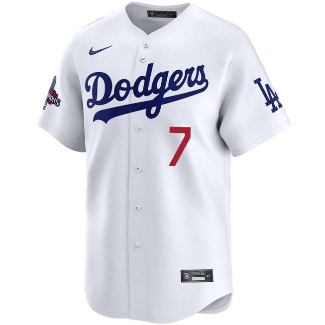 Blake Snell Los Angeles Dodgers Home Limited World Series Champions Jersey - Image 3
