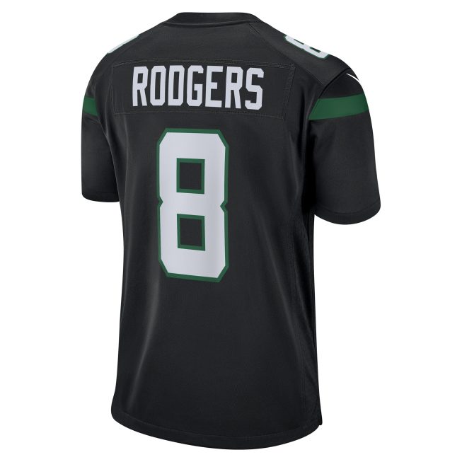 Aaron Rodgers New York Jets Game Jersey - Black - Image 3