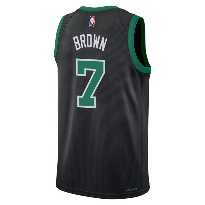 Jaylen Brown 7 Boston Celtics 2024 FINALS CHAMPIONS Swingman Jersey - Statement Edition - Black - Image 3