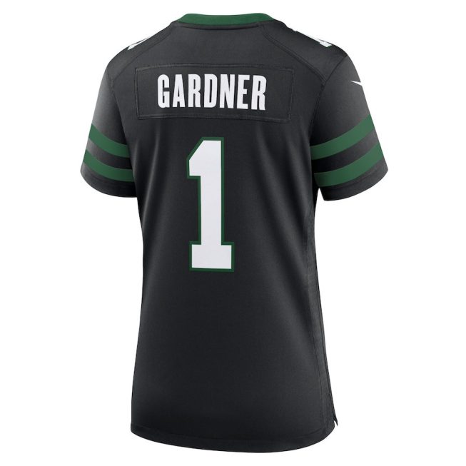 Ahmad Sauce Gardner 1 New York Jets Alternate Game Women Jersey - Legacy Black - Image 3