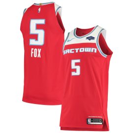 De'Aaron Fox Sacramento Kings Authentic Badge Jersey - City Edition - Red