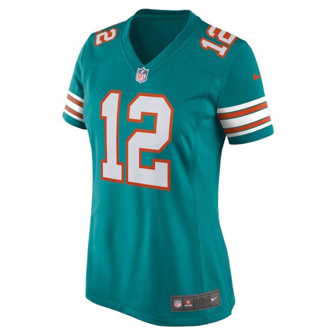 Bob Griese 12 Miami Dolphins Women Retired Jersey - Aqua - Image 2