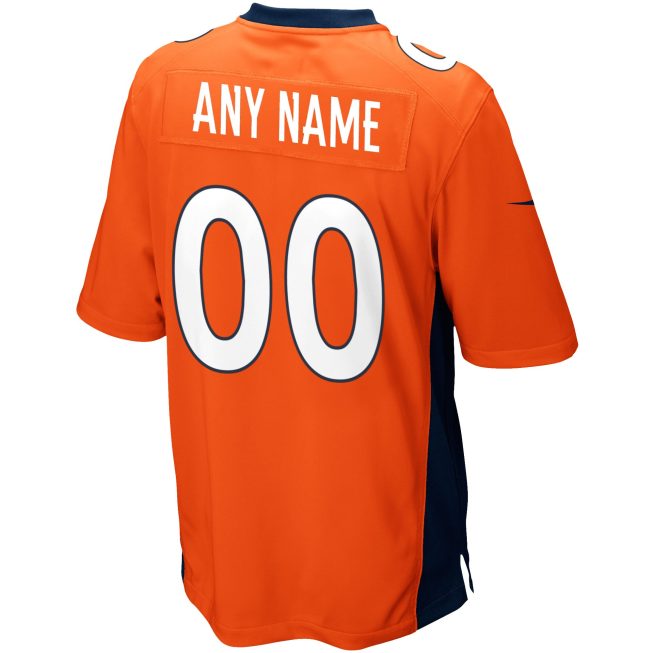 Denver Broncos Custom Game Jersey - Orange - Image 3