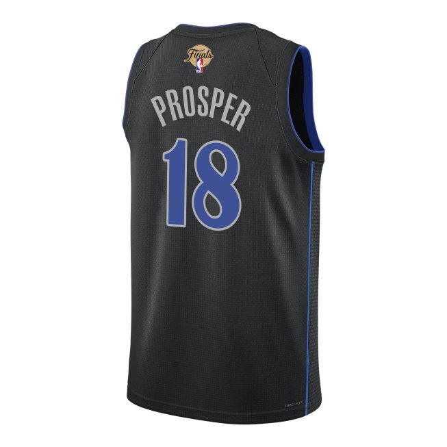Olivier-Maxence Prosper 18 Dallas Mavericks 2024 FINALS PATCH Swingman Jersey - City Edition - Black - Image 3
