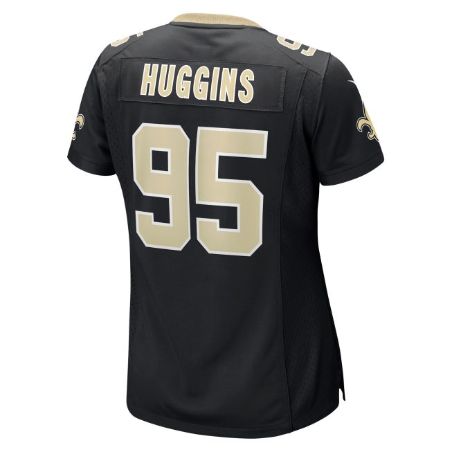 Albert Huggins New Orleans Saints Women's Player Game Jersey - Black - Image 3