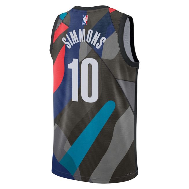 Ben Simmons 10 Brooklyn Nets 2023/24 City Edition Swingman Jersey - Black - Image 3