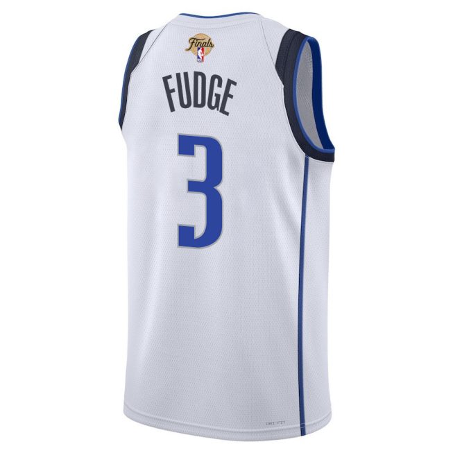 Alex Fudge 3 Dallas Mavericks 2024 FINALS PATCH Swingman Jersey - Association Edition - White - Image 3