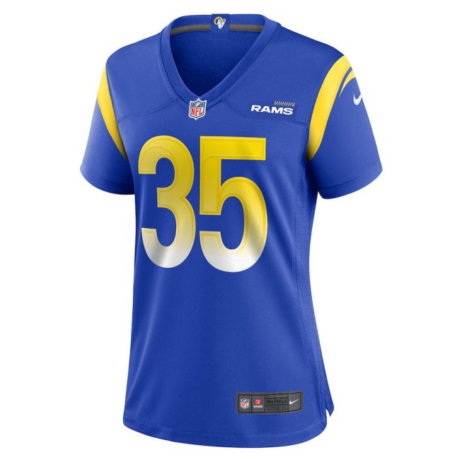 Jake Hummel 35 Los Angeles Rams Women Game Jersey - Royal - Image 2