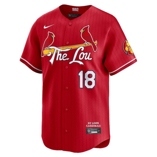 Jordan Walker 18 St. Louis Cardinals 2024 City Connect Limited Men Jersey - Red - Image 2