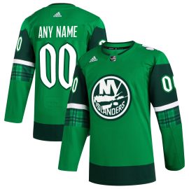 New York Islanders St. Patrick's Day Authentic Custom Jersey - Kelly Green