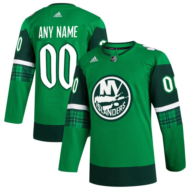 New York Islanders St. Patrick's Day Authentic Custom Jersey - Kelly Green