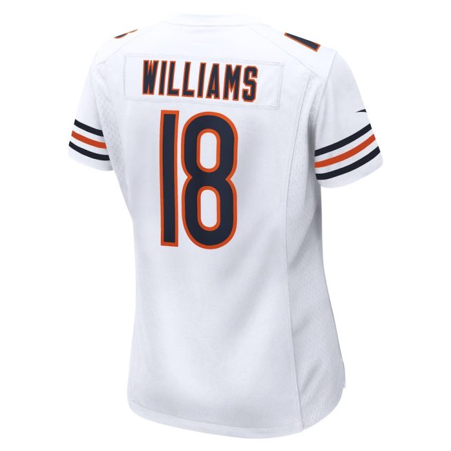 Caleb Williams 18 Chicago Bears 2024 Draft Game Player Jersey - White - Image 3