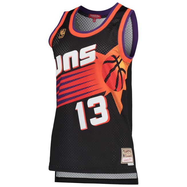Steve Nash Phoenix Suns Mitchell & Ness Women's Hardwood Classics Swingman Jersey - Black - Image 2