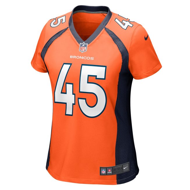 Christopher Allen Denver Broncos Women's Game Player Jersey - Orange - Image 2