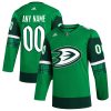 Anaheim Ducks St. Patrick's Day Authentic Custom Jersey - Kelly Green