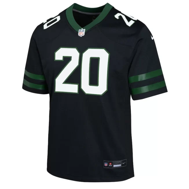 Breece Hall 20 New York Jets Alternate Game YOUTH Jersey - Legacy Black - Image 2