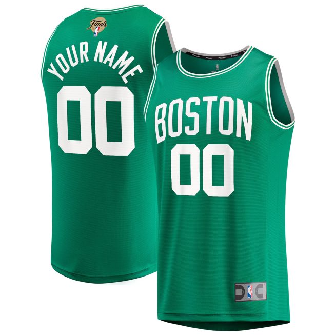 Boston Celtics Fanatics Youth 2024 Finals Custom Fast Break Jersey - Kelly Green - Icon Edition