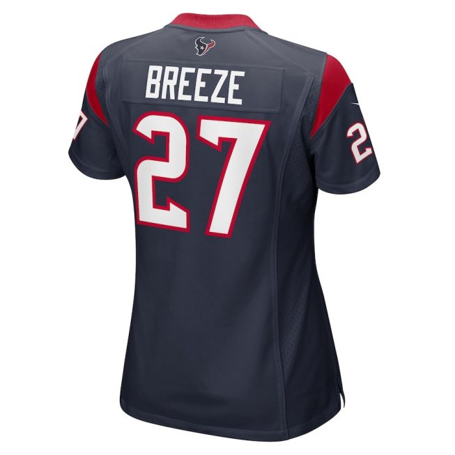 Brady Breeze 27 Houston Texans Women Game Jersey - Navy - Image 3