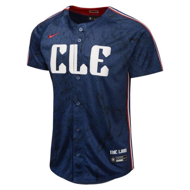 Cleveland Guardians 2024 City Connect Limited YOUTH Custom Jersey - Navy - Image 2