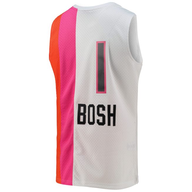 Chris Bosh Miami Heat Mitchell & Ness 2001/02 Hardwood Classics Swingman Jersey - White - Image 3