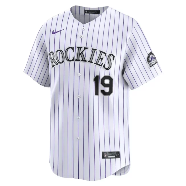 Charlie Blackmon 19 Colorado Rockies Home Limited Player YOUTH Jersey - White - Image 2