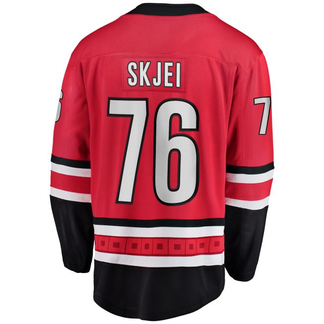 Brady Skjei Carolina Hurricanes Fanatics Alternate Breakaway Player Jersey - Red - Image 3