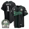 Jalen Hurts 1 Philadelphia Eagles Jerome Brown Retired Patch Baseball Men Jersey - Black
