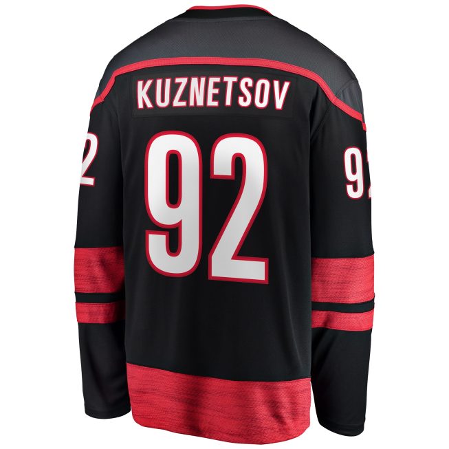 Evgeny Kuznetsov Carolina Hurricanes Fanatics Home Breakaway Jersey - Black - Image 3