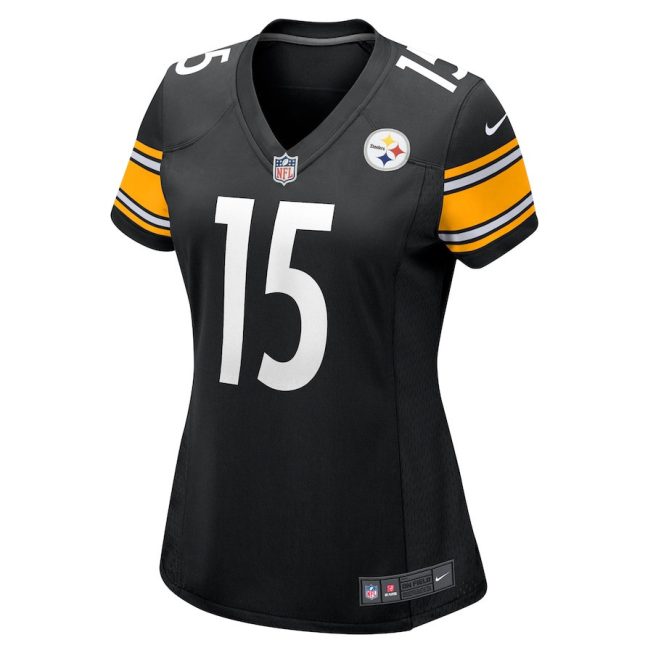 Denzel Mims 15 Pittsburgh Steelers Game Women Jersey - Black - Image 2