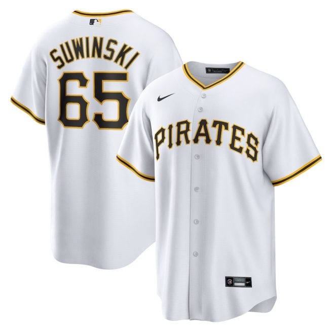 Jack Suwinski 65 Pittsburgh Pirates Home Men Jersey - White