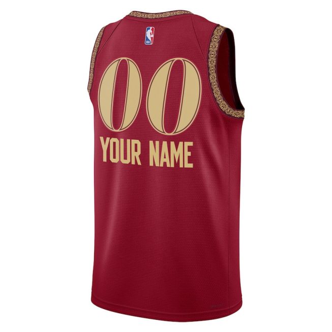 Cleveland Cavaliers 2023/24 City Edition Swingman Custom Jersey - Wine - Image 3