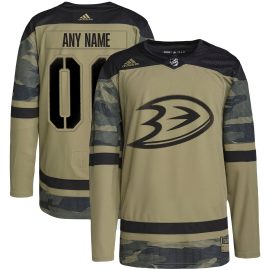 Anaheim Ducks Military Appreciation Team Authentic Custom Practice Jersey - Camo