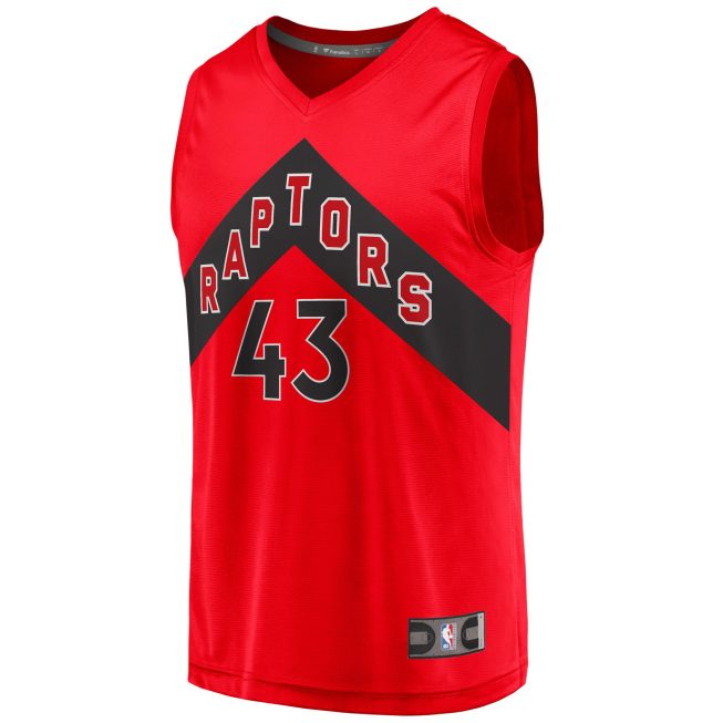 Pascal Siakam Toronto Raptors Fanatics Youth Fast Break Player Jersey - Red - Icon Edition - Image 2