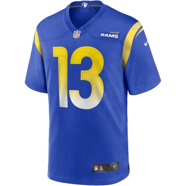 Kurt Warner 13 Los Angeles Rams Men Game Retired Jersey - Royal - Image 2