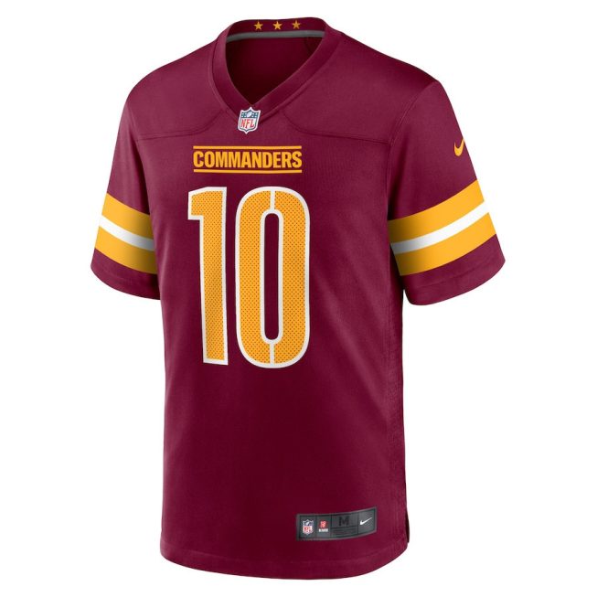 Kazmeir Allen 10 Washington Commanders Men Game Jersey - Burgundy - Image 2